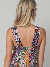 Tricia Mini Dress - Floral Diamonds Patchwork